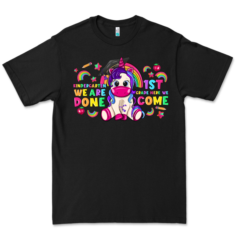 Kindergarten We Are Done 1st Here We Come With Unicorn Premium Tee by texasbilliewilder | Teevron