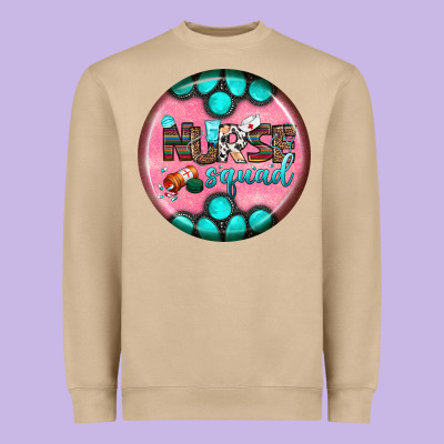 Nurse Round Earrings 3 Heavyweight Sweatshirt Designed By Bundleandbundleshop