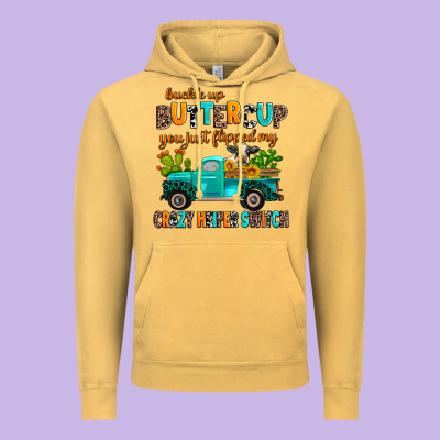 Buckle Up Buttercup You Just Flipped My Crazy Heif Vintage Hoodie Designed By Adodesignshop