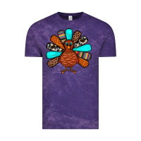 Cloud Purple Thanksgiving Turkey Vintage Tee - JahusDesignShop