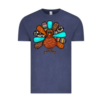 Vintage Denim Thanksgiving Turkey Vintage Tee - JahusDesignShop
