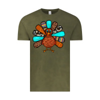 Vintage Olive Thanksgiving Turkey Vintage Tee - JahusDesignShop
