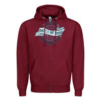 Burgundy frostys snowflake cafe Zipper Hoodie - MaliasSmallBusiness