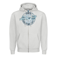 Dove Grey frostys snowflake cafe Zipper Hoodie - MaliasSmallBusiness
