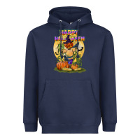 Navy happy halloween Heavyweight Hoodie - LillyAllenDesigns