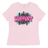 Bubblegum Pink babes support babes Ladies Tee - JahusDesignShop