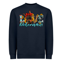 Navy love dobermans Heavyweight Sweatshirt - Artiststas