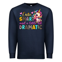 Navy cute smart and a little bit dramatic Premium Sweatshirt - Artiststas