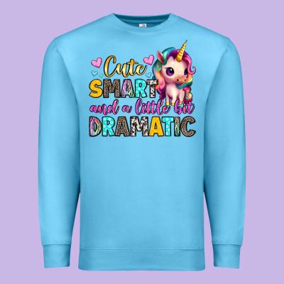 Cute Smart And A Little Bit Dramatic Premium Sweatshirt Designed By Artiststas