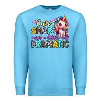 Ocean Blue cute smart and a little bit dramatic Premium Sweatshirt - Artiststas