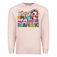 Pale Pink cute smart and a little bit dramatic Premium Sweatshirt - Artiststas