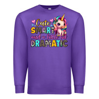 Purple cute smart and a little bit dramatic Premium Sweatshirt - Artiststas
