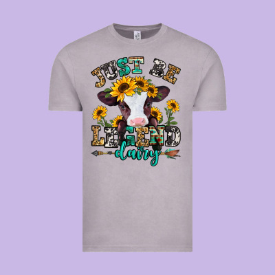 Just Be Legend Dairy Heifer Vintage Tee Designed By Jasminsmagicworld