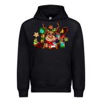Black reindeer joy christmas Urban Hoodie - CowGirlArtShop