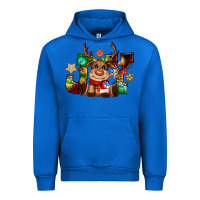 Cobalt reindeer joy christmas Urban Hoodie - CowGirlArtShop