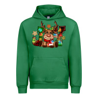 Emerald reindeer joy christmas Urban Hoodie - CowGirlArtShop