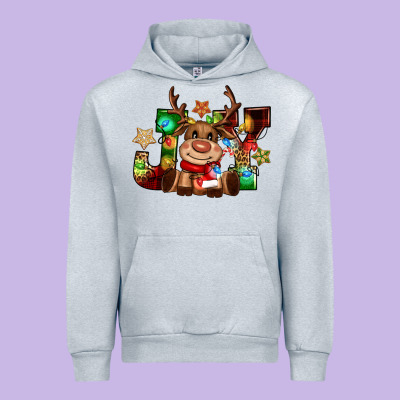 Reindeer Joy Christmas Urban Hoodie Designed By Cowgirlartshop