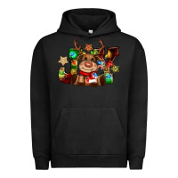 Pigment Black reindeer joy christmas Urban Hoodie - CowGirlArtShop