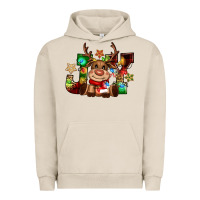 Pigment French Oak reindeer joy christmas Urban Hoodie - CowGirlArtShop