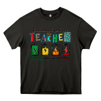 Asphalt battery life of a teacher Heavy Core Tee - Zillion Design Studio
