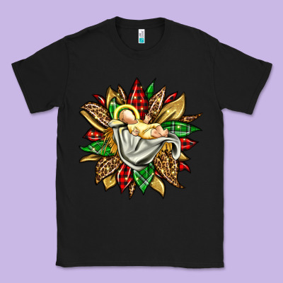 Christmas Baby Jesus Sunflower Classic Tee Designed By Jasminsmagicworld