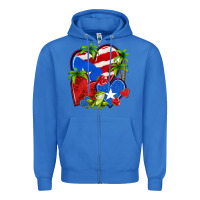 True Royal puerto rico hearts Zipper Hoodie - NancyCooperArtShop