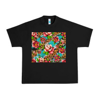 Black tropical flowers Urban Heavy Tee - Artiststas