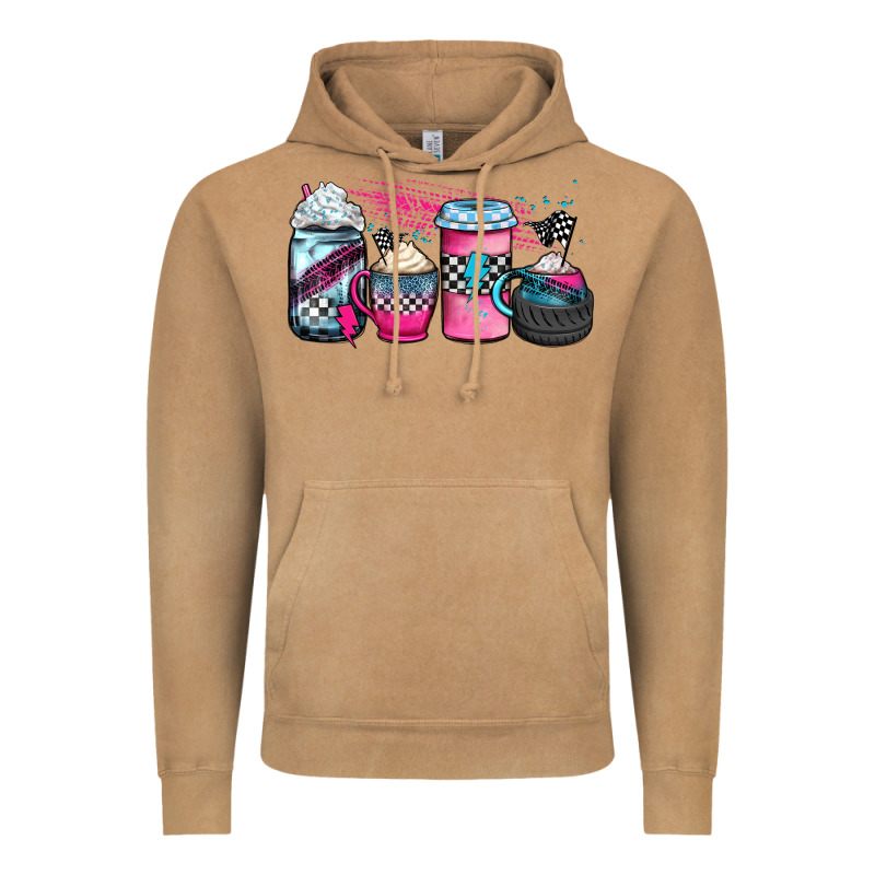 Racing Coffee Cups Vintage Hoodie by JahusDesignShop | Teevron