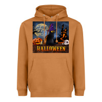 Meerkat Black Cat Halloween Heavyweight Hoodie - LillyAllenDesigns