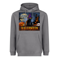 Storm Black Cat Halloween Heavyweight Hoodie - LillyAllenDesigns