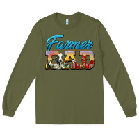 Army Green Western Farmer Dad Long Sleeve Tee - LillyAllenDesigns