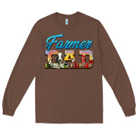Chestnut Western Farmer Dad Long Sleeve Tee - LillyAllenDesigns