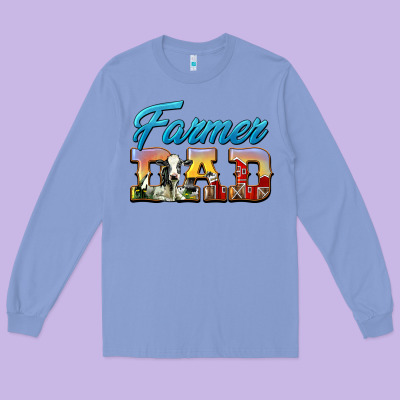 Western Farmer Dad Long Sleeve Tee Designed By Lillyallendesigns