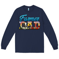 Navy Western Farmer Dad Long Sleeve Tee - LillyAllenDesigns
