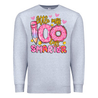 Heather Grey little miss 100 days smarter Premium Sweatshirt - Artiststas