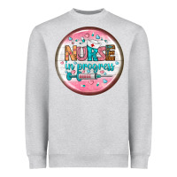 Heather Grey nurse round earrings 2 Heavyweight Sweatshirt - BundleAndBundleShop
