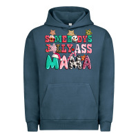 Pigment Midnight Navy somebody jolly ass mama pink christmas Urban Hoodie - CowGirlArtShop