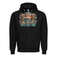 Black runs on dreams and gasoline truck western Zipper Hoodie - NancyCooperArtShop