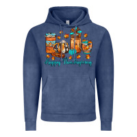 Vintage Denim happy thanksgiving coffee Vintage Hoodie - JahusDesignShop