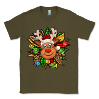 Army Green Christmas reindeer sunflower Classic Tee - Jasminsmagicworld