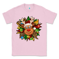 Bubblegum Pink Christmas reindeer sunflower Classic Tee - Jasminsmagicworld