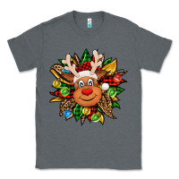 Charcoal Heather Christmas reindeer sunflower Classic Tee - Jasminsmagicworld
