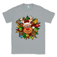 Heather Grey Christmas reindeer sunflower Classic Tee - Jasminsmagicworld