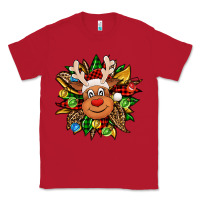 Red Christmas reindeer sunflower Classic Tee - Jasminsmagicworld