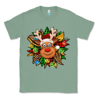Sage Christmas reindeer sunflower Classic Tee - Jasminsmagicworld