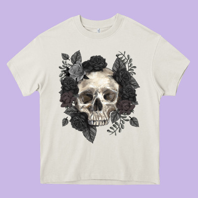 Heavy Core Tee Floral skull