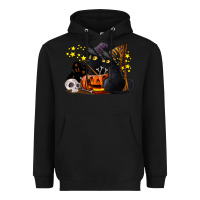 Black halloween black cats Heavyweight Hoodie - LillyAllenDesigns