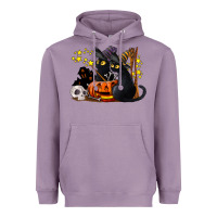 Lavender halloween black cats Heavyweight Hoodie - LillyAllenDesigns