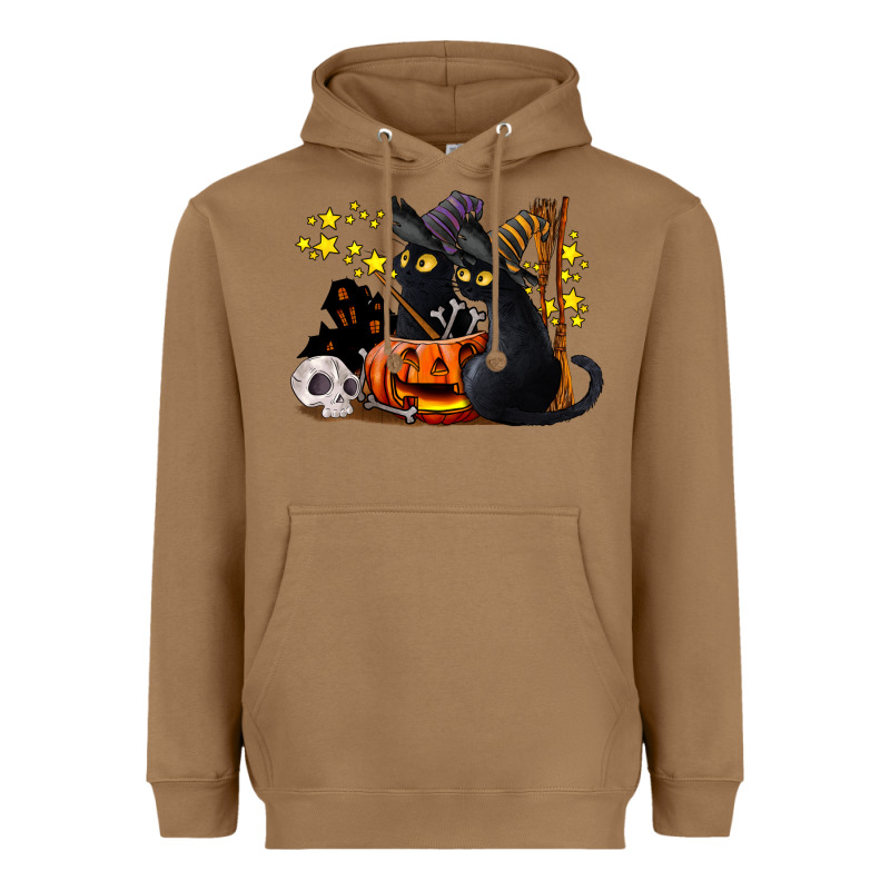 Halloween Black Cats Heavyweight Hoodie by LillyAllenDesigns | Teevron