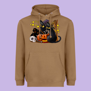 Halloween Black Cats Heavyweight Hoodie Designed By Lillyallendesigns